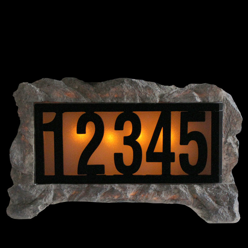 Freeport Park Broomfield Solar Powered Lighted House Number Display